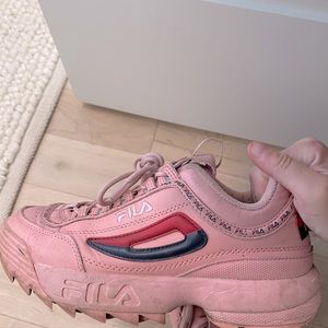 Pink fila sneakers size 7